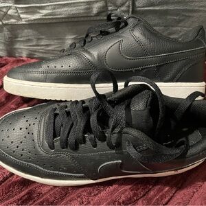 Nike Women's Black Leather Sneakers